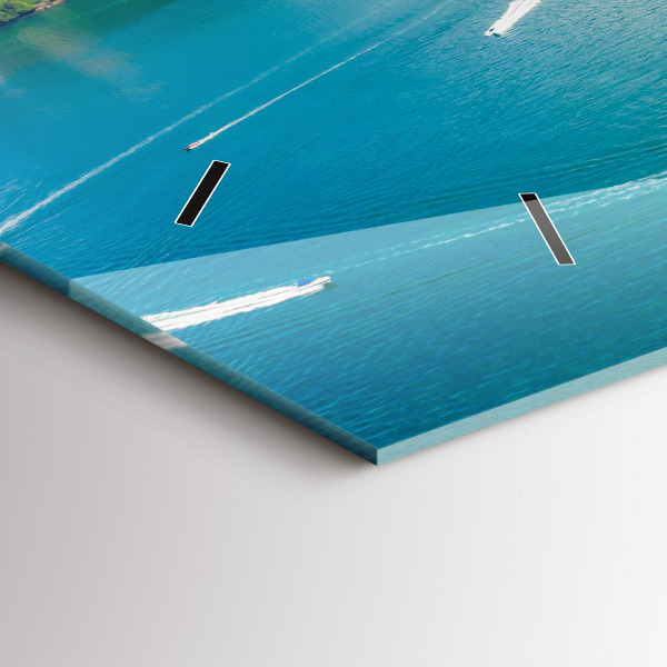 Glass wall clock rectangular Island in Thailand