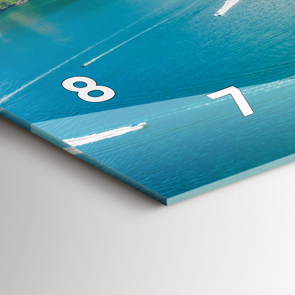 Glass wall clock rectangular Island in Thailand