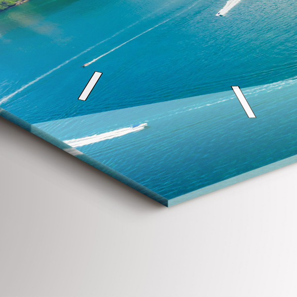 Glass wall clock rectangular Island in Thailand