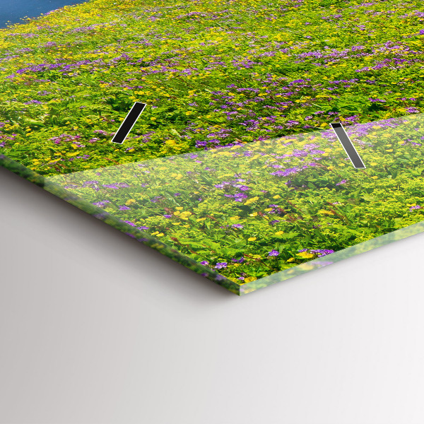 Glass wall clock rectangular Hornstrandir Reserve Iceland