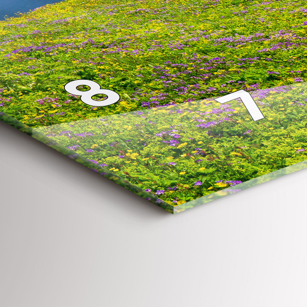 Glass wall clock rectangular Hornstrandir Reserve Iceland