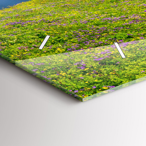 Glass wall clock rectangular Hornstrandir Reserve Iceland