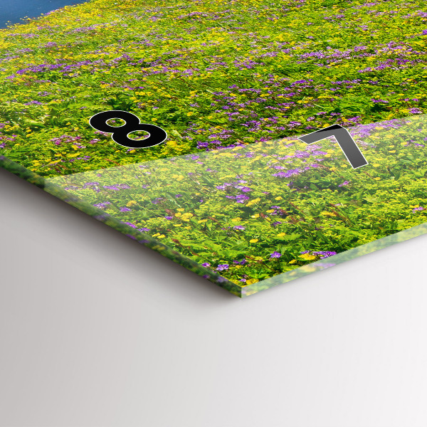 Glass wall clock rectangular Hornstrandir Reserve Iceland