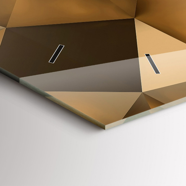 Glass wall clock rectangular Geometric texture