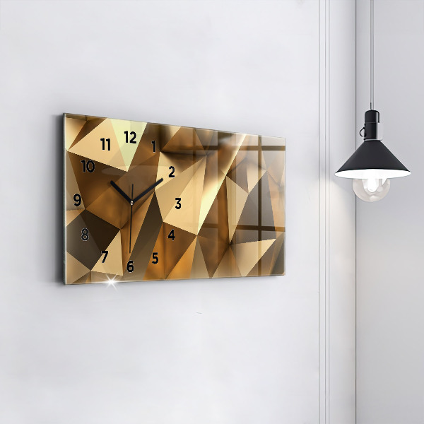 Glass wall clock rectangular Geometric texture