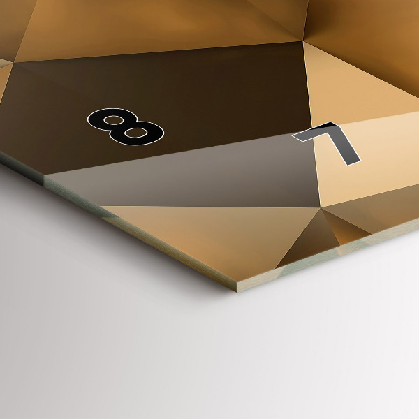 Glass wall clock rectangular Geometric texture