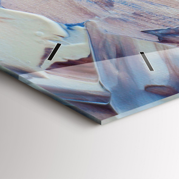 Glass wall clock rectangular Abstract paint texture