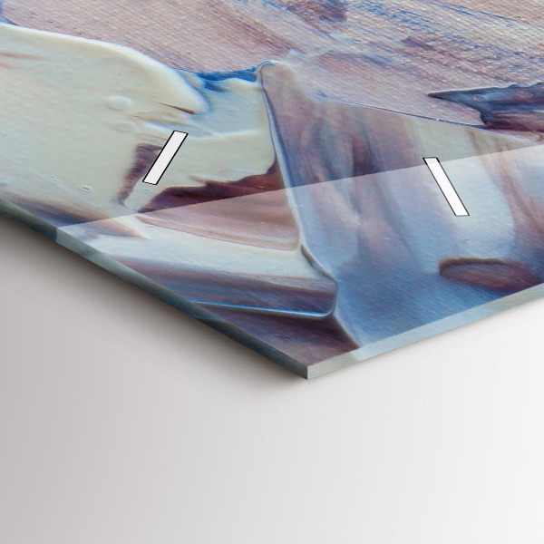 Glass wall clock rectangular Abstract paint texture