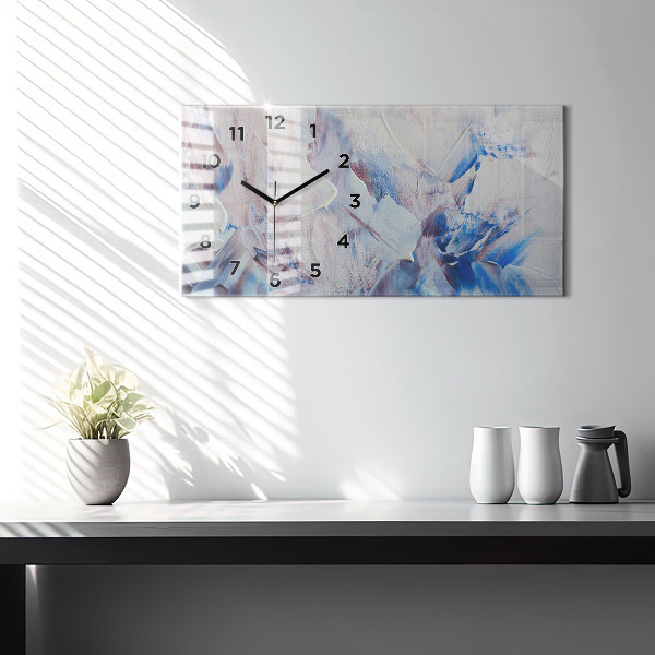 Glass wall clock rectangular Abstract paint texture