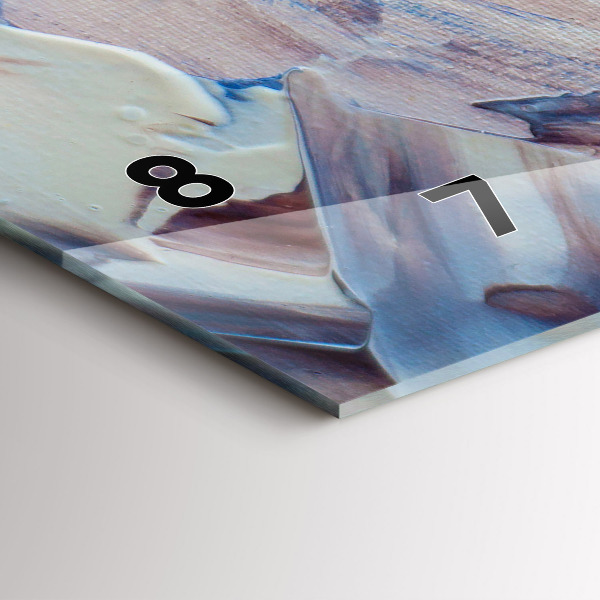 Glass wall clock rectangular Abstract paint texture