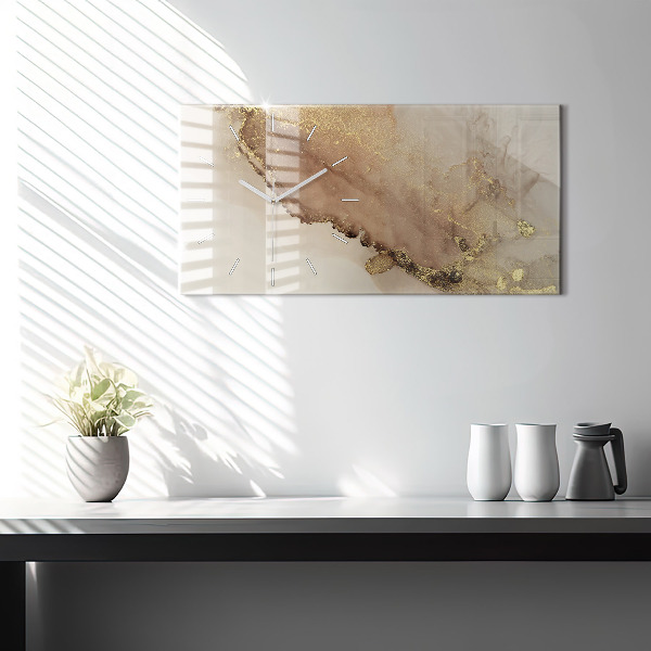 Glass wall clock rectangular Modern Art