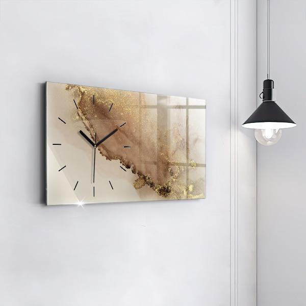 Glass wall clock rectangular Modern Art