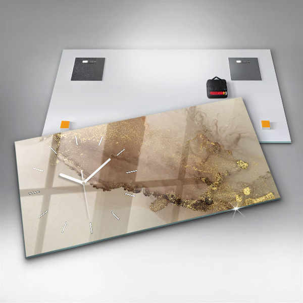 Glass wall clock rectangular Modern Art