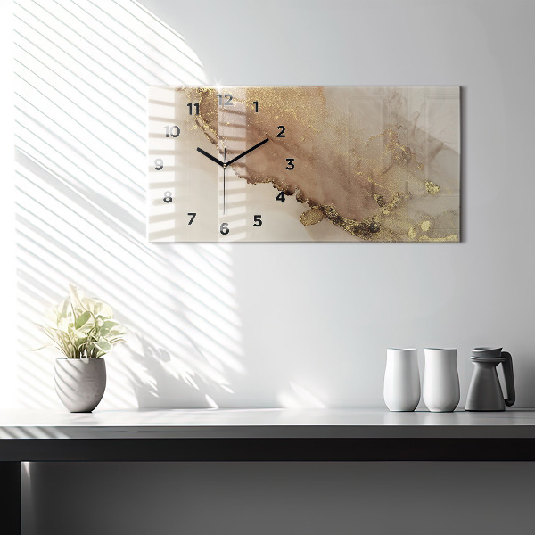 Glass wall clock rectangular Modern Art