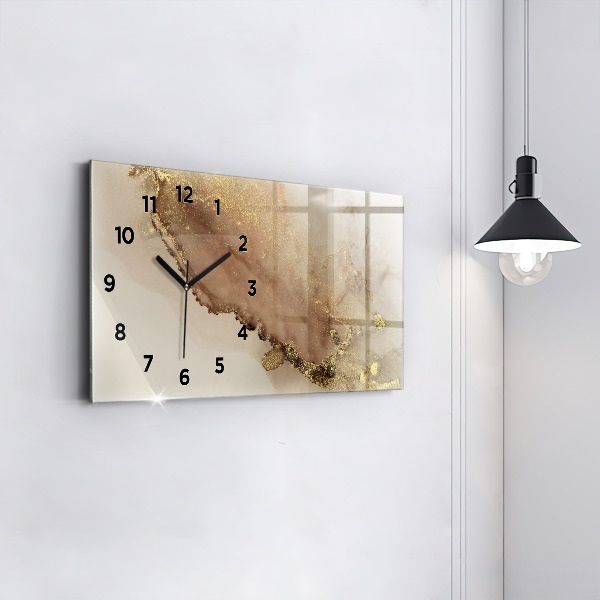 Glass wall clock rectangular Modern Art
