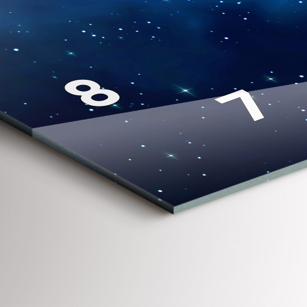 Glass wall clock rectangular Dark sky stars