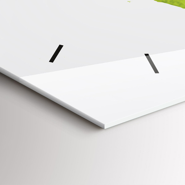 Glass wall clock rectangular Watercolor world map