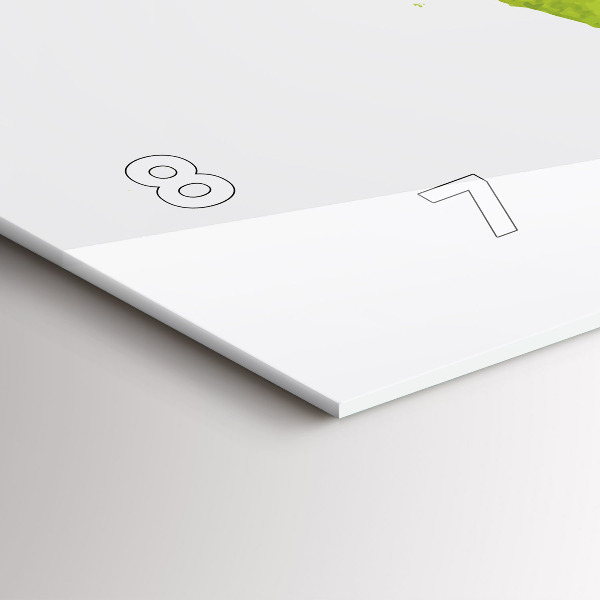 Glass wall clock rectangular Watercolor world map