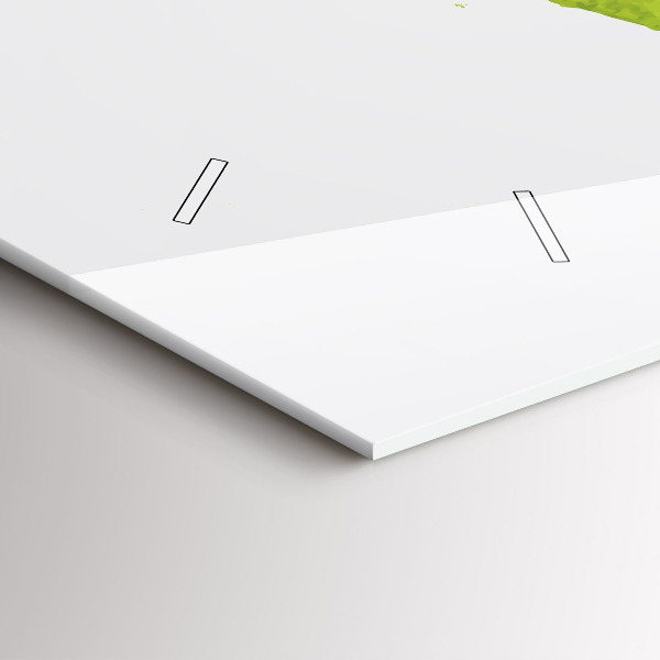 Glass wall clock rectangular Watercolor world map