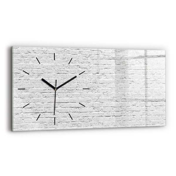 Glass wall clock rectangular Brick wall