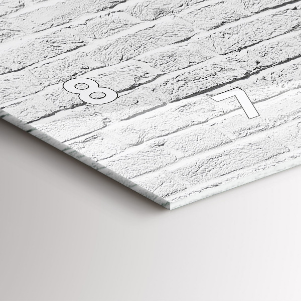 Glass wall clock rectangular Brick wall