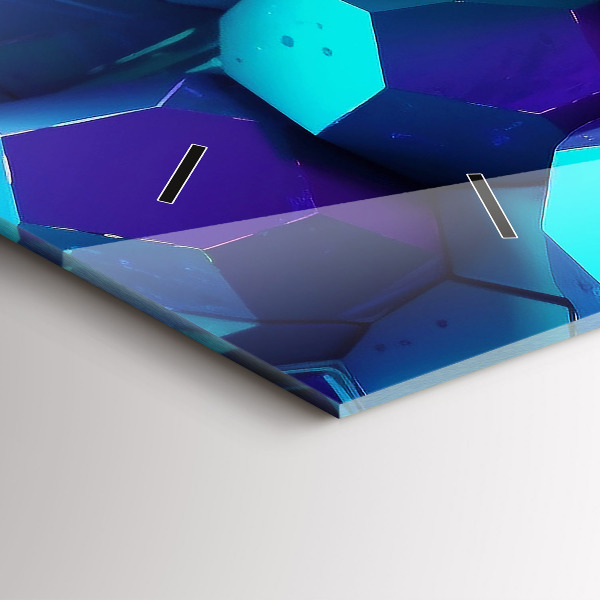 Glass wall clock rectangular Geometric figures