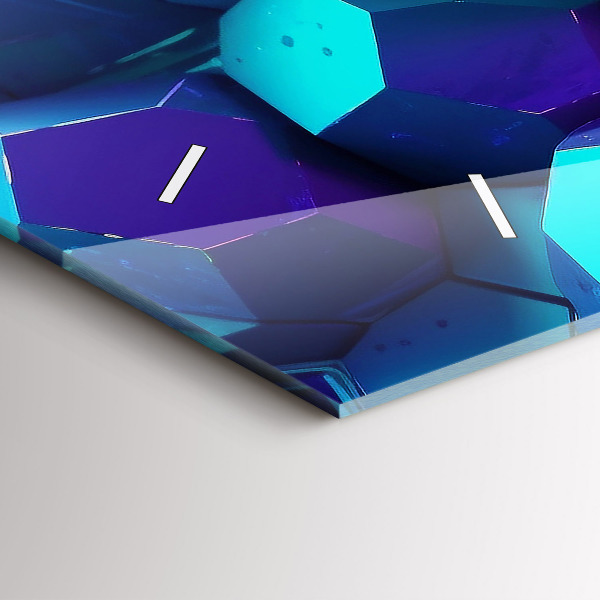 Glass wall clock rectangular Geometric figures