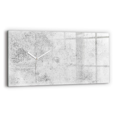Glass wall clock rectangular Concrete wall
