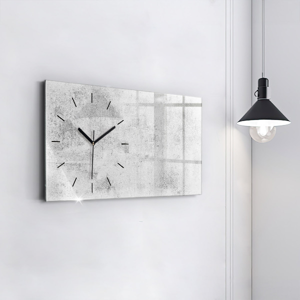 Glass wall clock rectangular Concrete wall