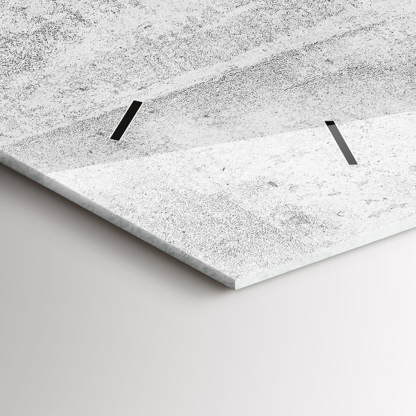 Glass wall clock rectangular Concrete wall