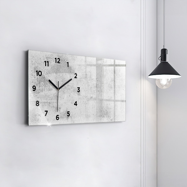 Glass wall clock rectangular Concrete wall