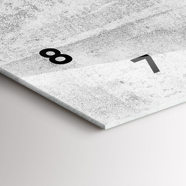 Glass wall clock rectangular Concrete wall