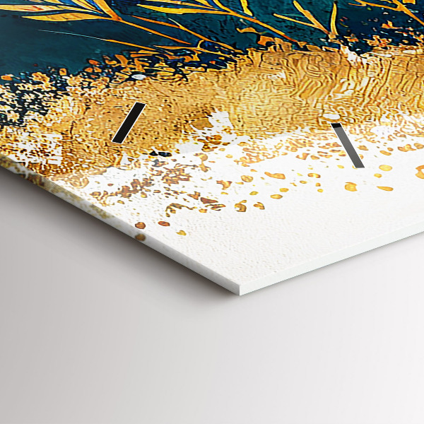 Glass wall clock rectangular Mountain landscape