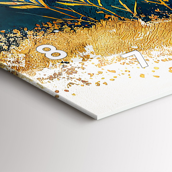 Glass wall clock rectangular Mountain landscape