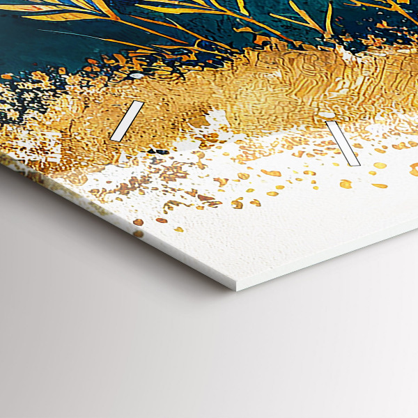 Glass wall clock rectangular Mountain landscape