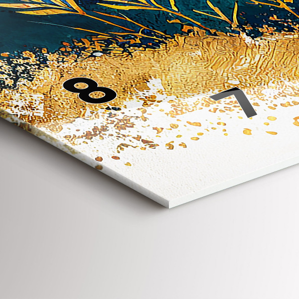 Glass wall clock rectangular Mountain landscape