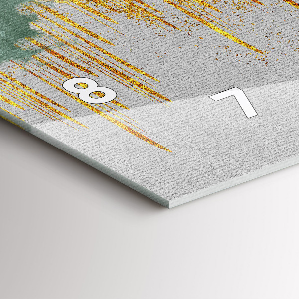 Glass wall clock rectangular Decorative pattern