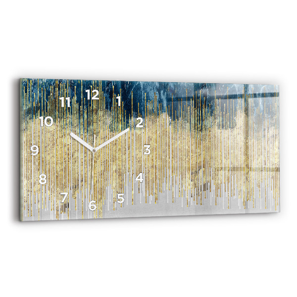 Glass wall clock rectangular Decorative pattern