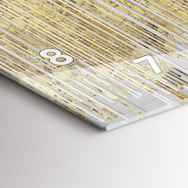 Glass wall clock rectangular Decorative pattern