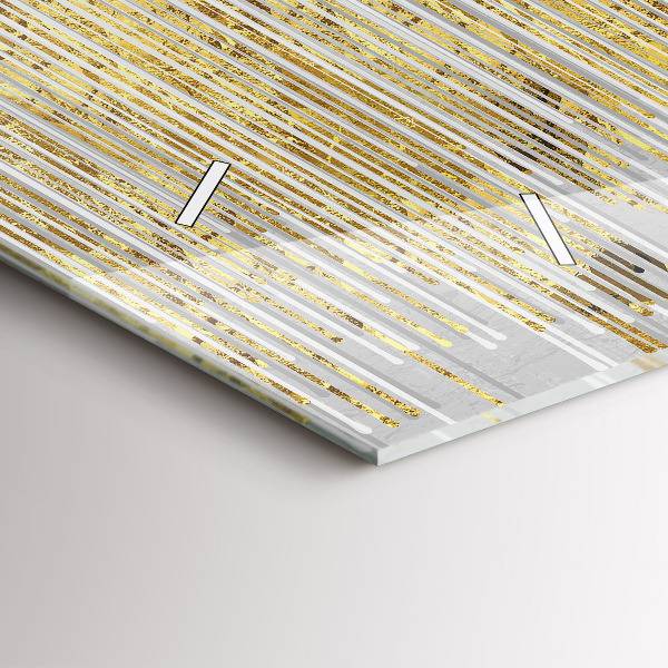 Glass wall clock rectangular Decorative pattern