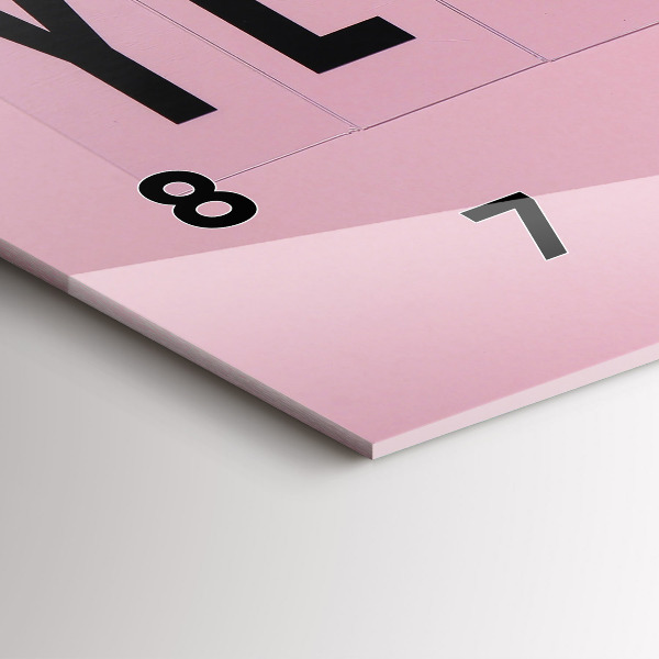 Glass wall clock rectangular Yes You Can