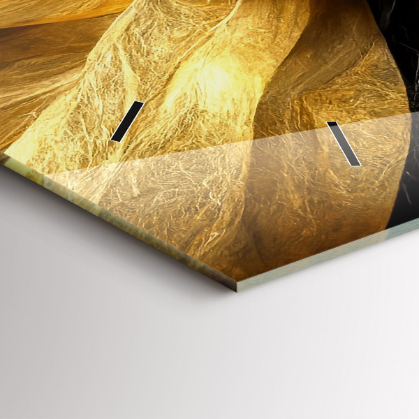 Glass wall clock rectangular Elegant abstraction