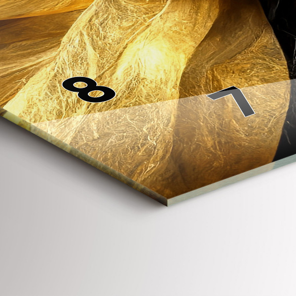 Glass wall clock rectangular Elegant abstraction