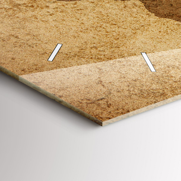 Glass wall clock rectangular Vintage world map