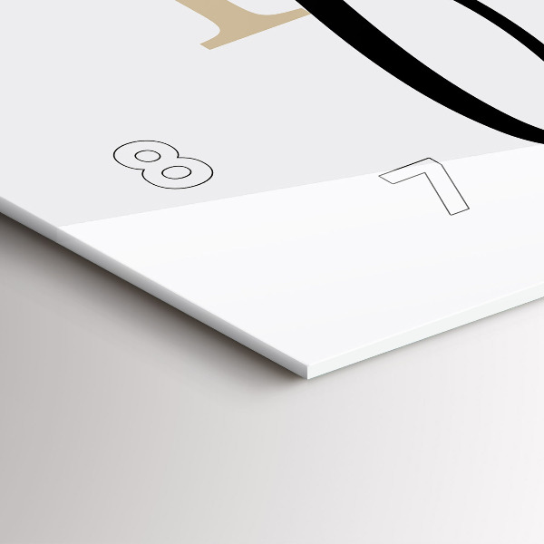 Glass wall clock rectangular The inscription Family