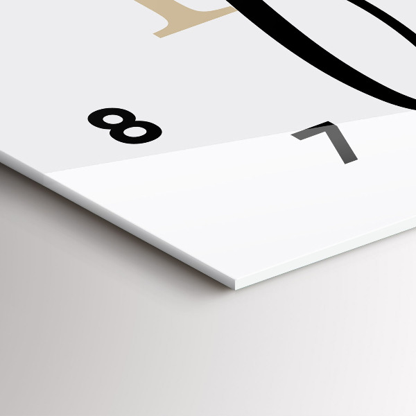 Glass wall clock rectangular The inscription Family