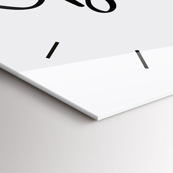 Glass wall clock rectangular The inscription Bon voyage