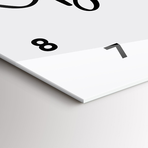 Glass wall clock rectangular The inscription Bon voyage