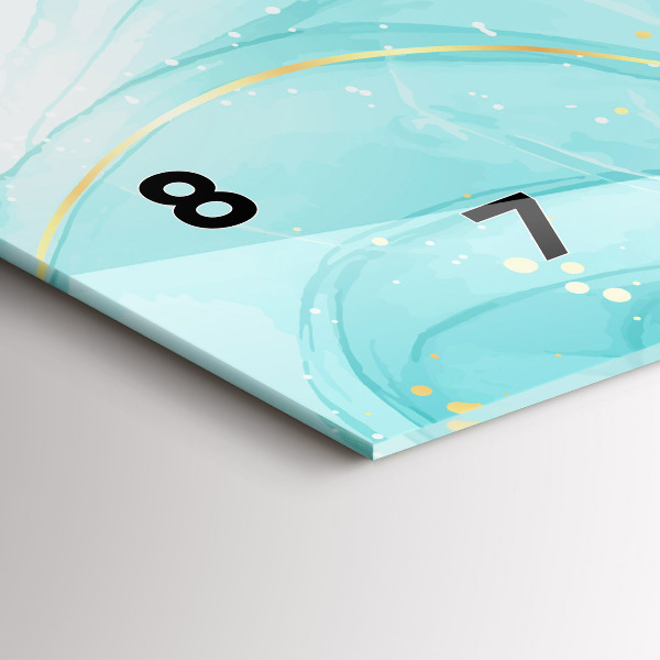 Glass wall clock rectangular Abstract marble