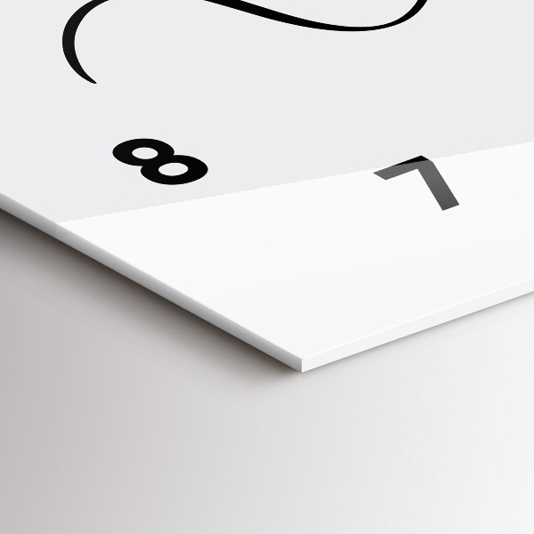 Glass wall clock rectangular The inscription Memories